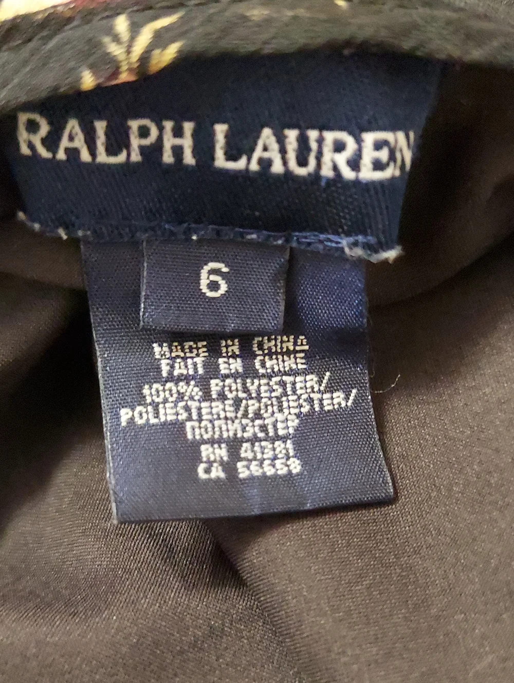 Ralph Lauren girl's floral crinkle georgette dress Size 6
